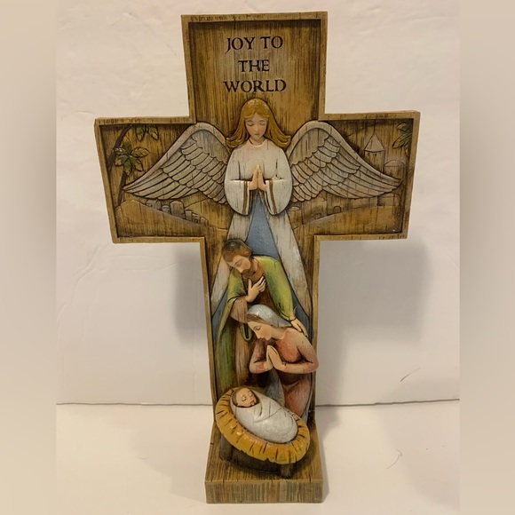 Avalon Gallery Designed Exclusively for Milagros Joy to the World Cross Plaque - Picture 1 of 13